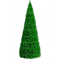 Ель каркасная ПВХ Виктория Зауженная зеленая, белая